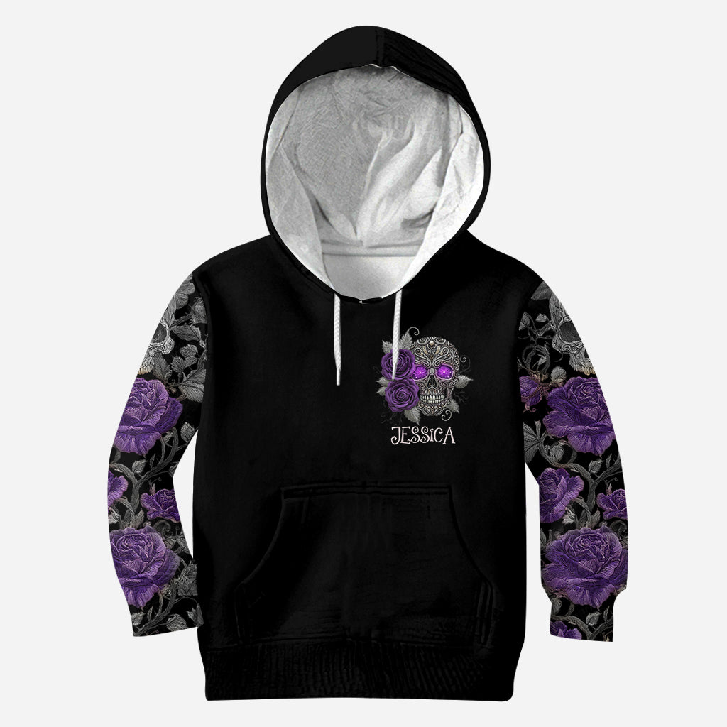 Skull And Roses - Personalized Skull Hoodie and Leggings