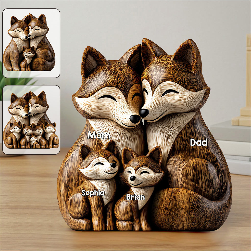 Papa Wolf - Personalized Father Custom Shaped Acrylic Plaque