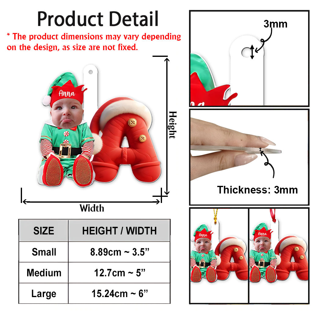 Merry Xmas - Personalized Kid Transparent Ornament