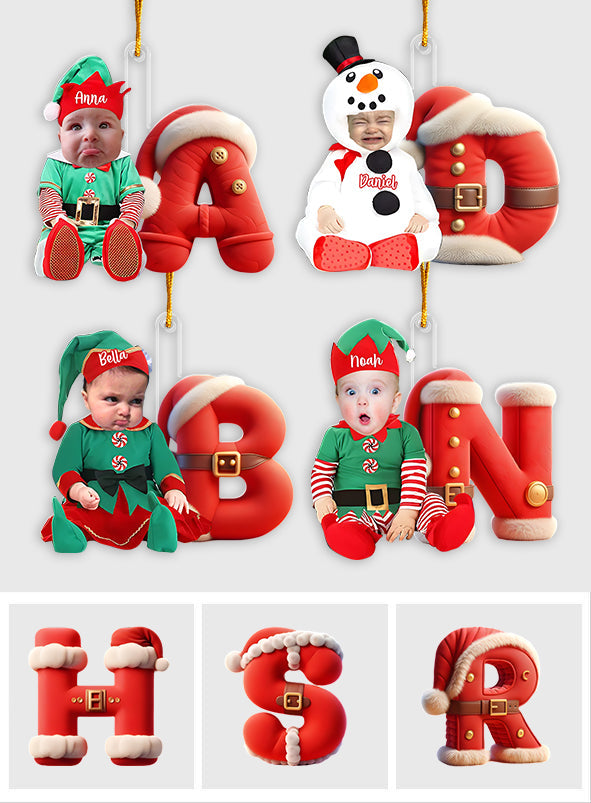 Merry Xmas - Personalized Kid Transparent Ornament