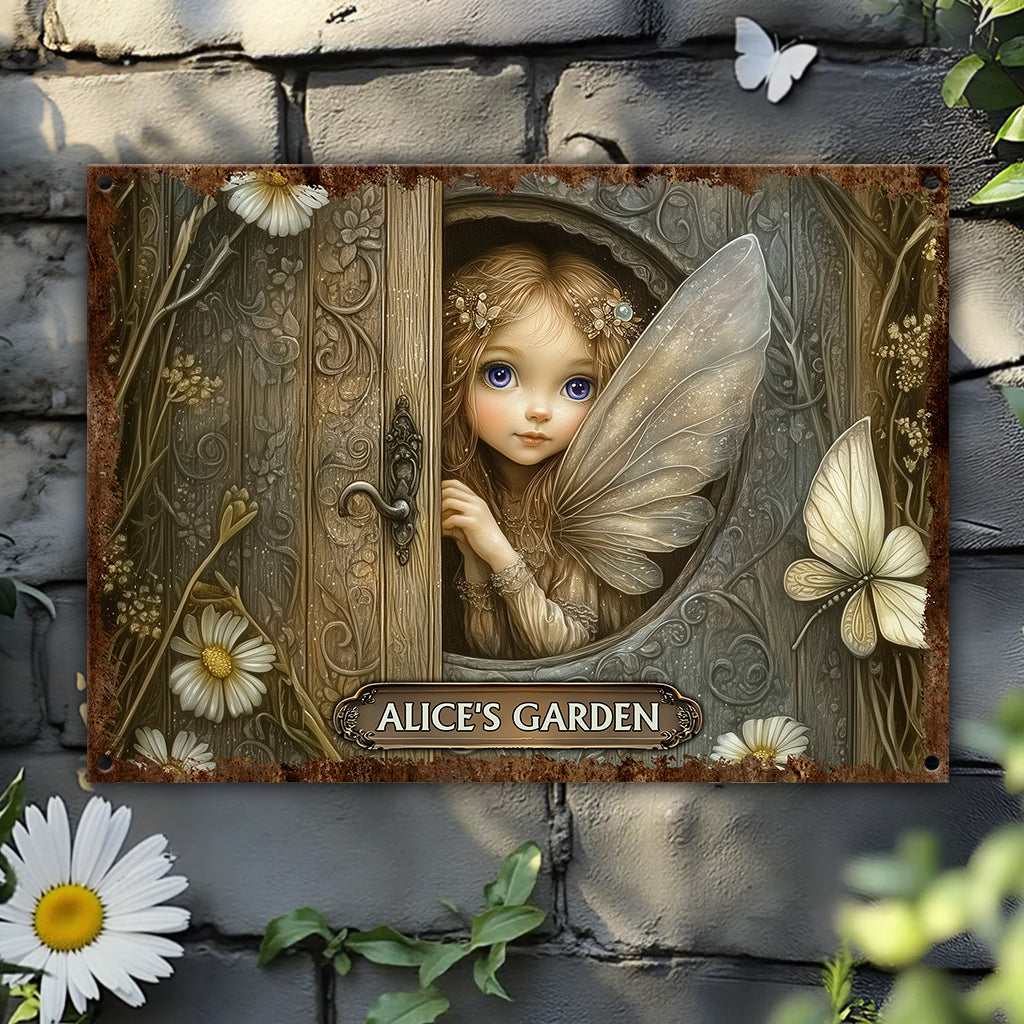 Welcome To My Garden - Personalized Gardening Rectangle Metal Sign