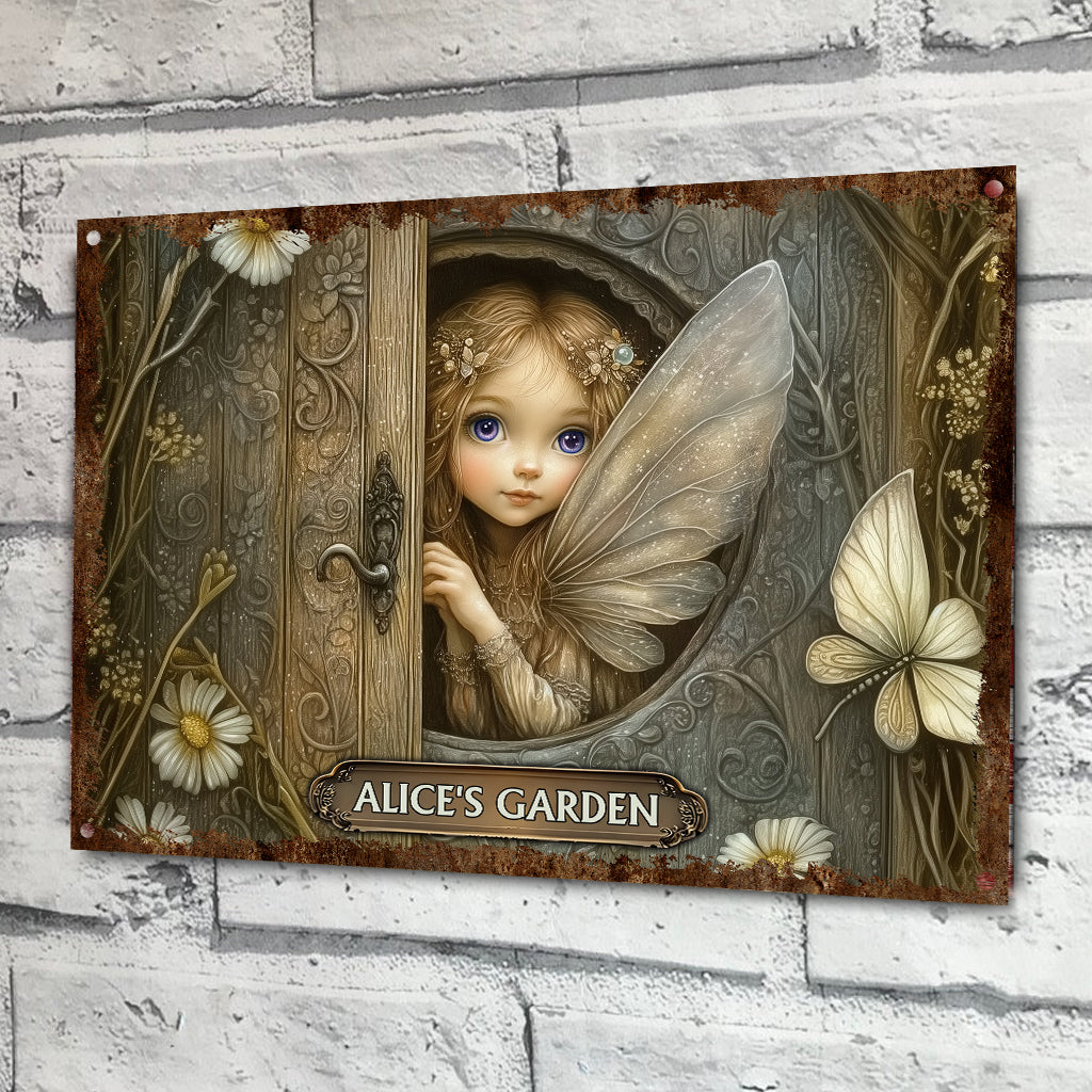 Welcome To My Garden - Personalized Gardening Rectangle Metal Sign