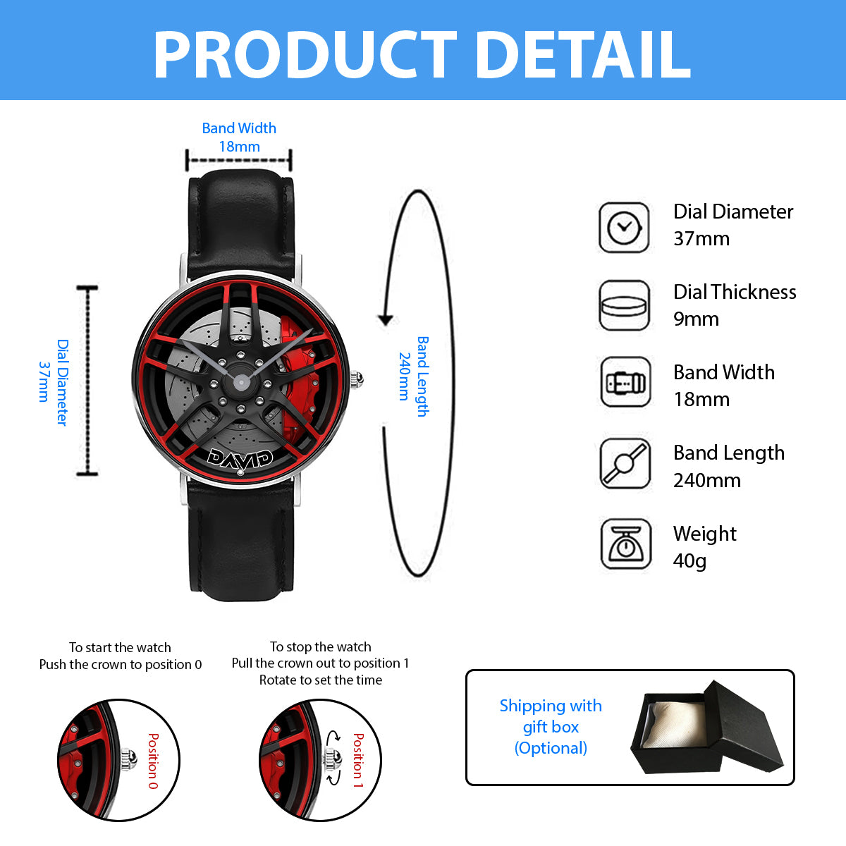 Amazing Wheel - Personalized Mechanic Hand Watch