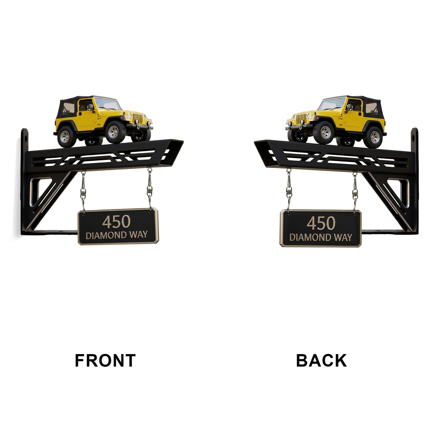 Car Lover Outdoor Address - Personalized Car Lover Wooden Wall Mount Sign