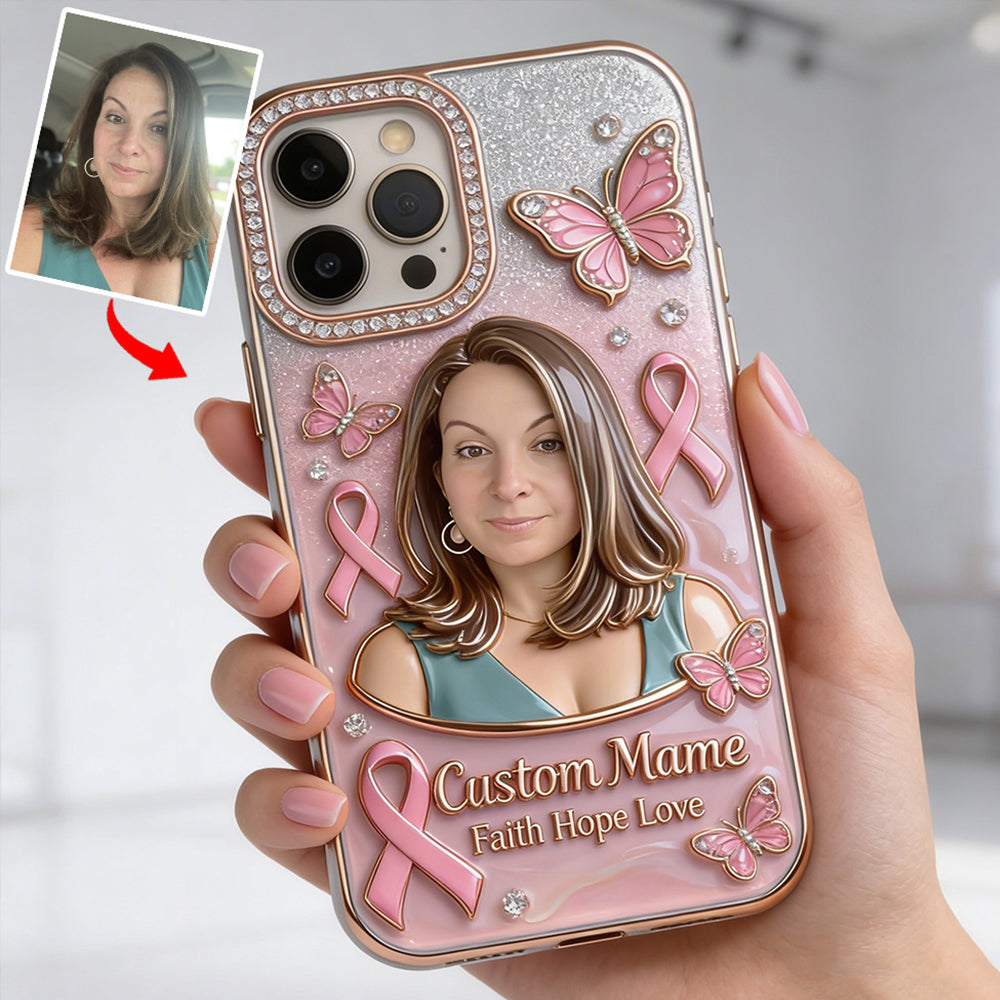 Custom Any Photo - Personalized Breast Cancer Awareness Full Print Phone Case
