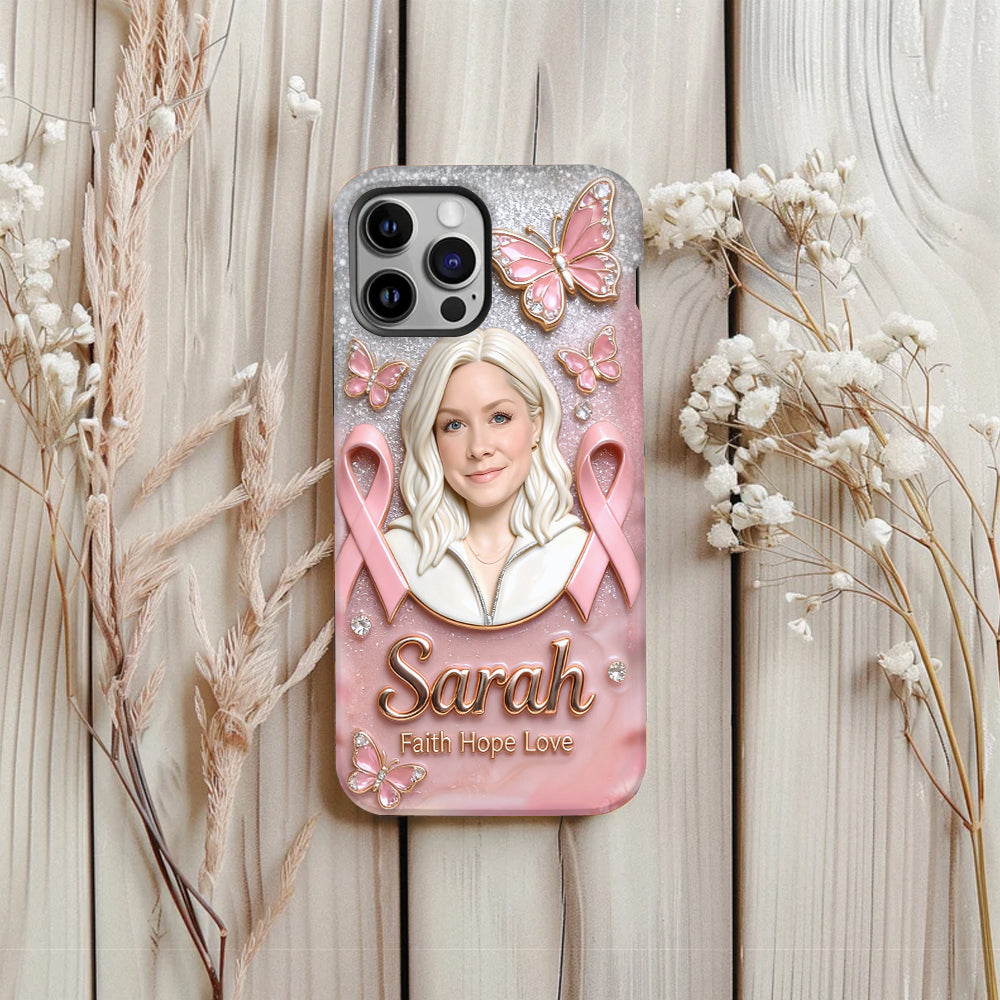 Custom Any Photo - Personalized Breast Cancer Awareness Full Print Phone Case
