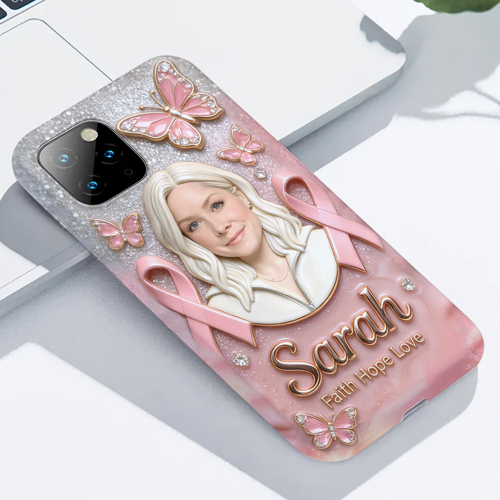 Custom Any Photo - Personalized Breast Cancer Awareness Full Print Phone Case