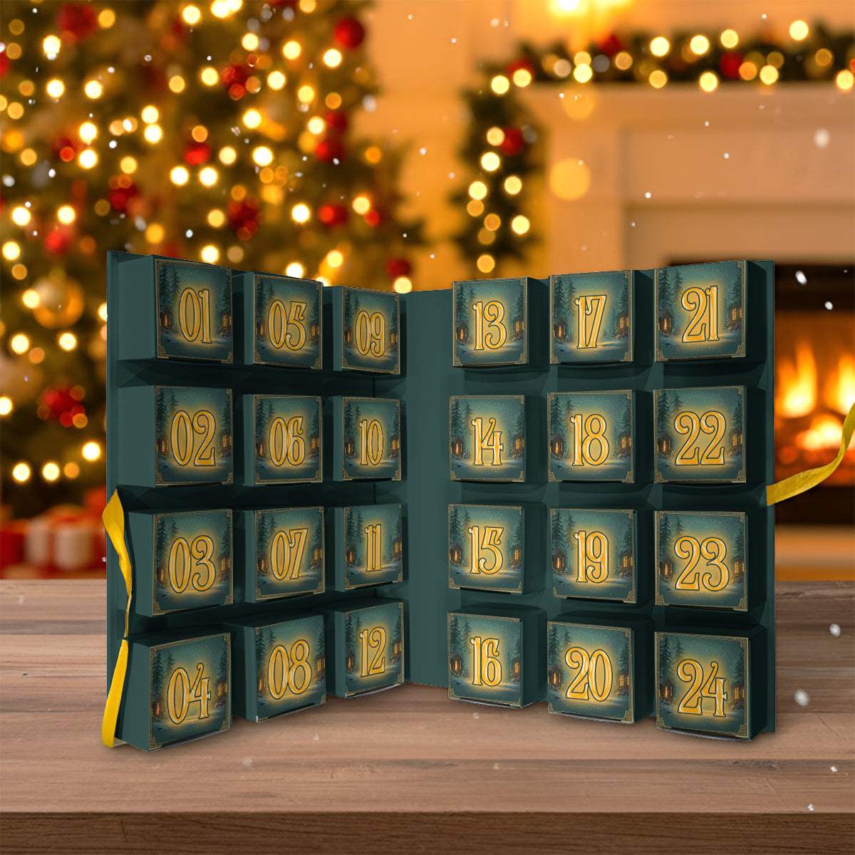Adventure Awaits - Personalized Hiking Folded Advent Calendar With Ornaments