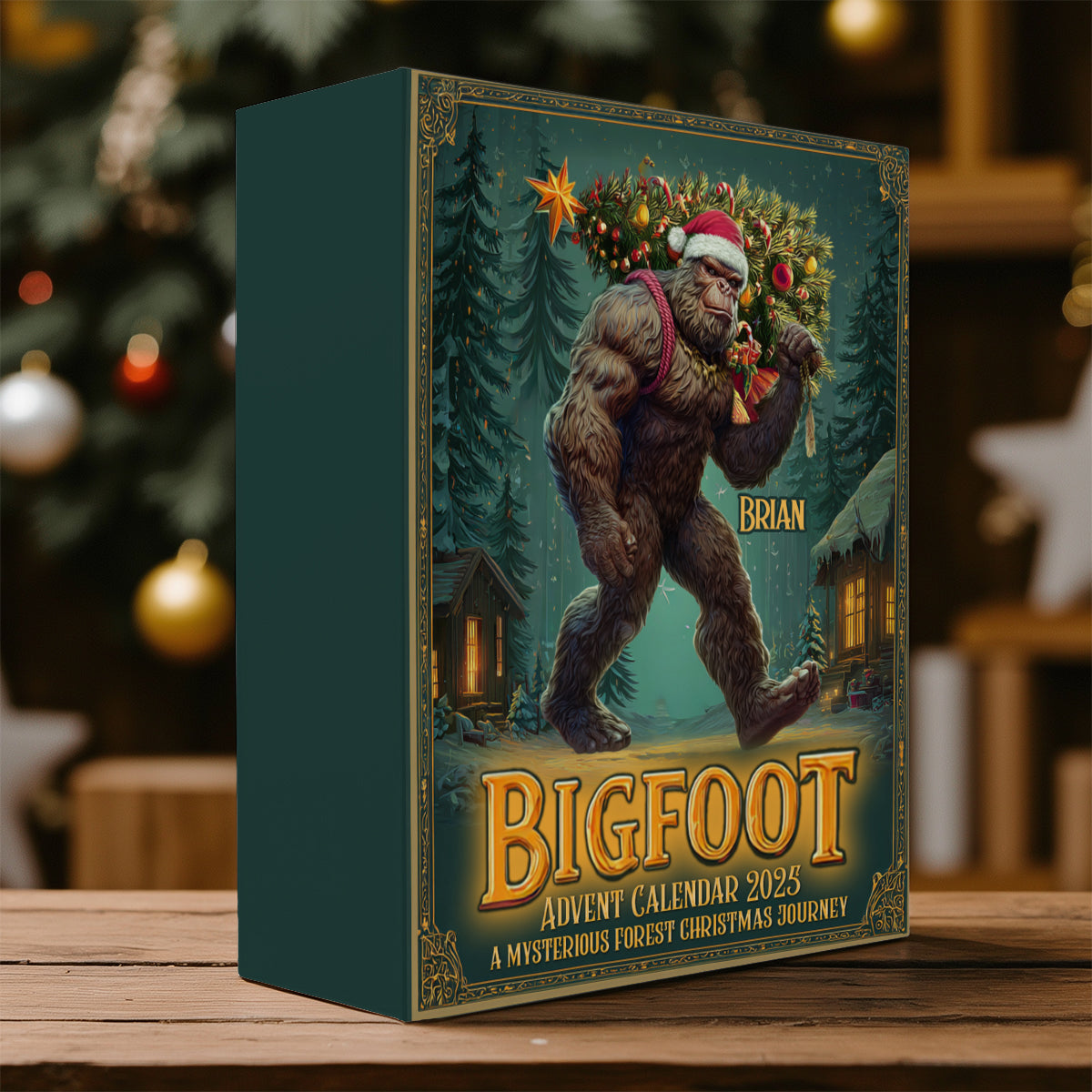 Adventure Awaits - Personalized Hiking Folded Advent Calendar With Ornaments