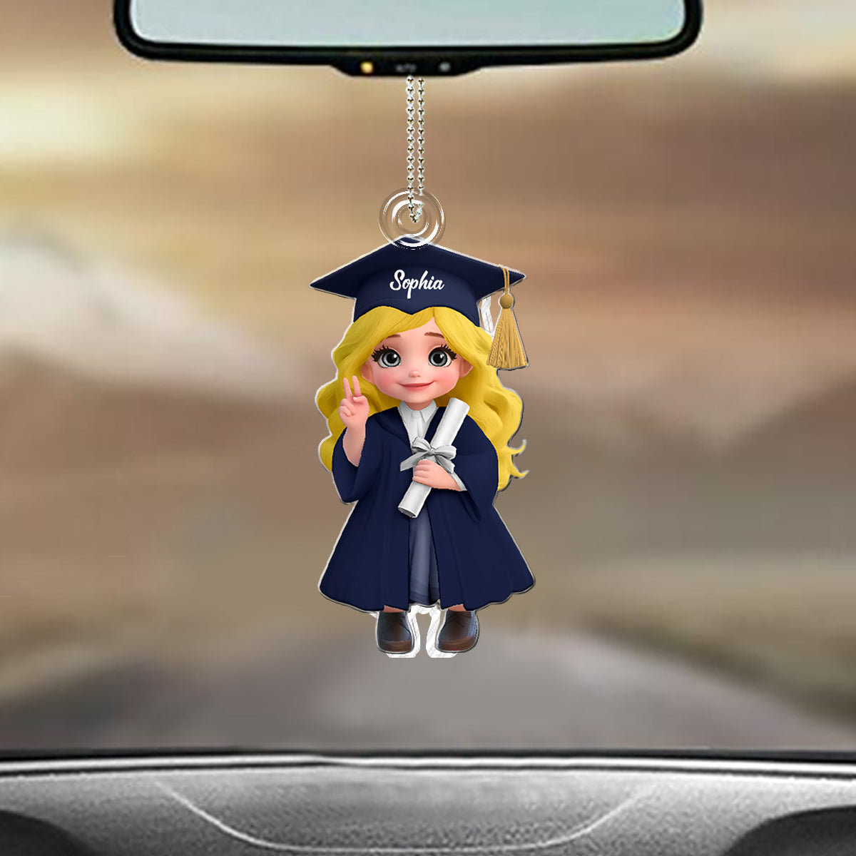 Graduation Class 2025 - Personalized Graduation Custom Shaped Car Ornament
