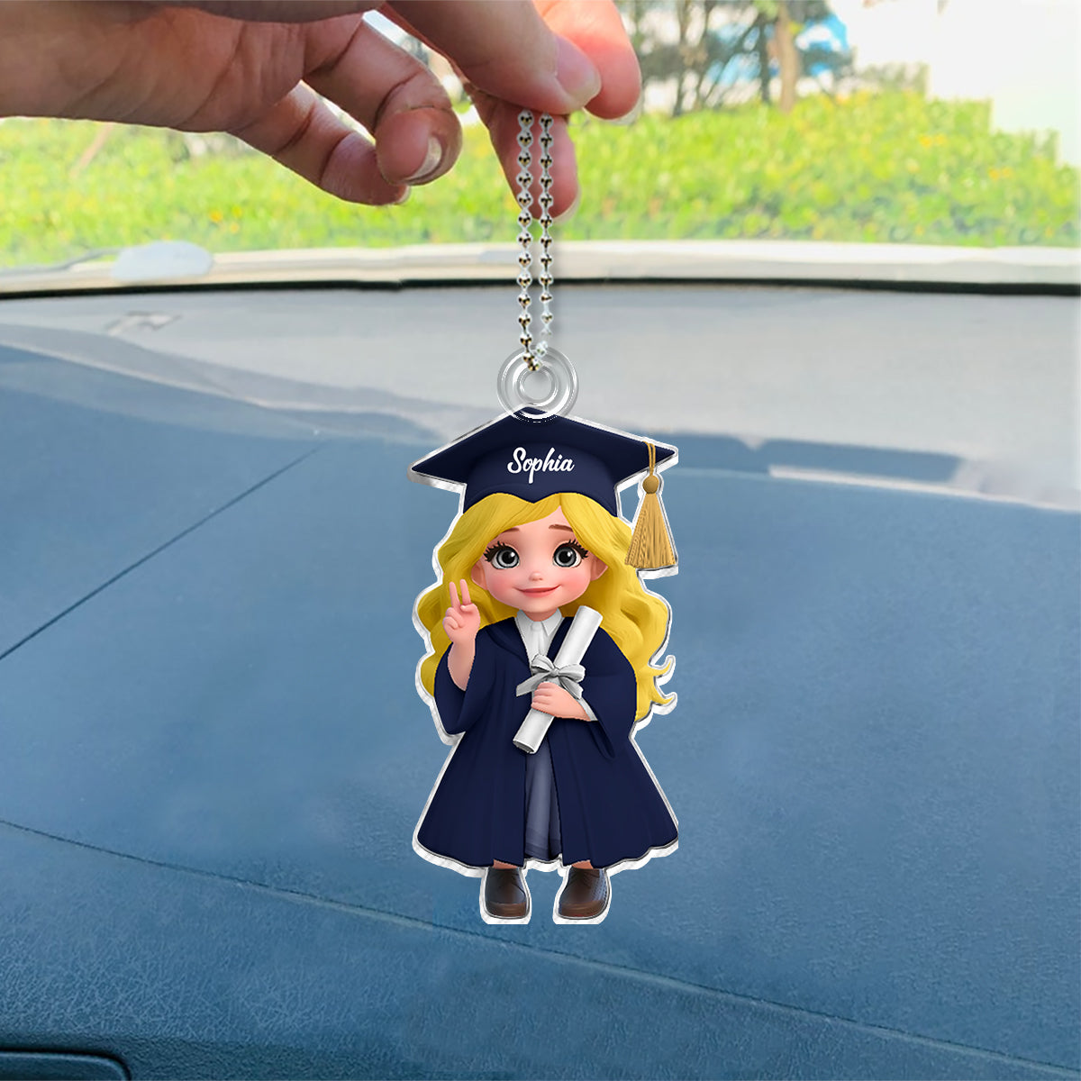 Graduation Class 2025 - Personalized Graduation Custom Shaped Car Ornament