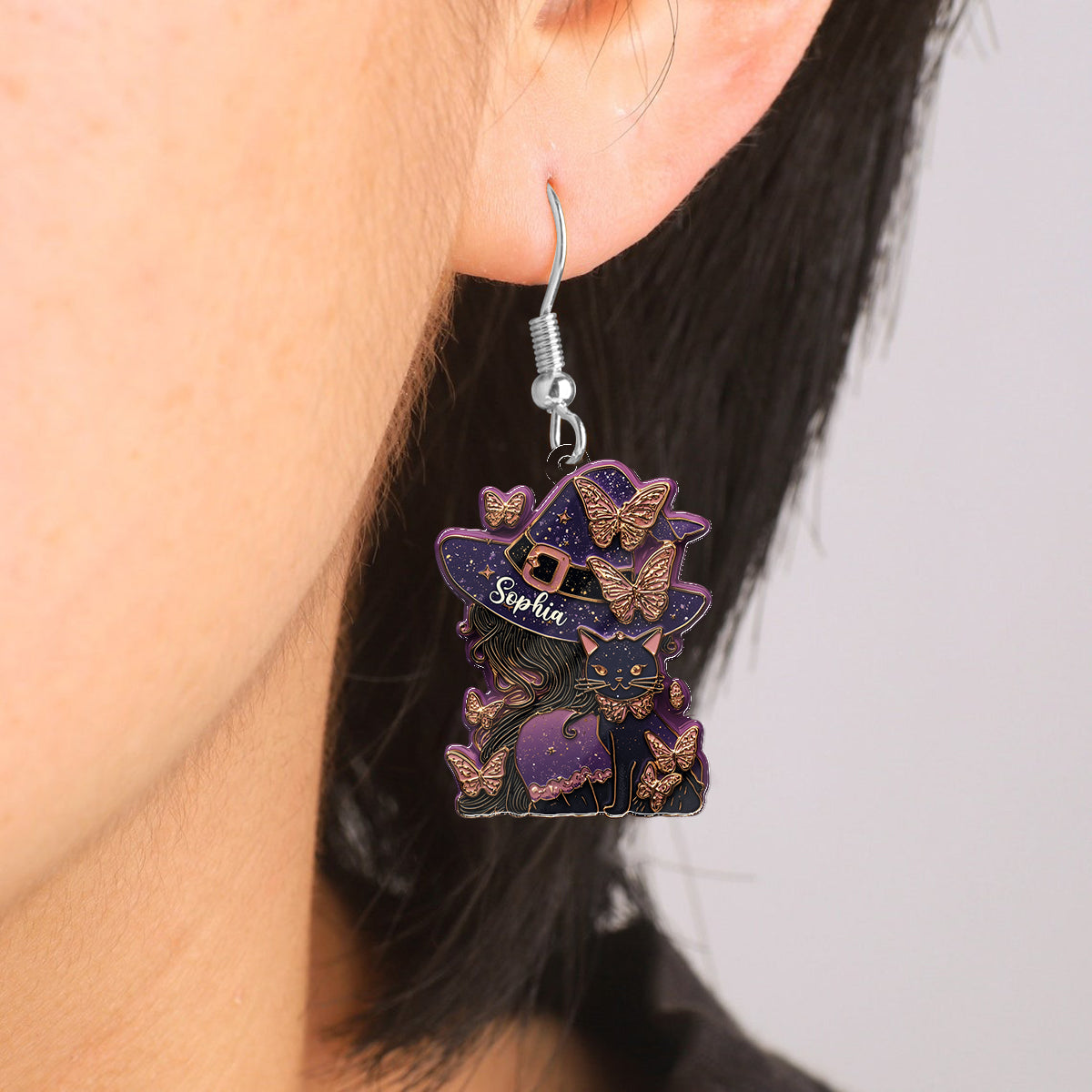 Magical Witch Hocus Pocus - Personalized Witch Earrings