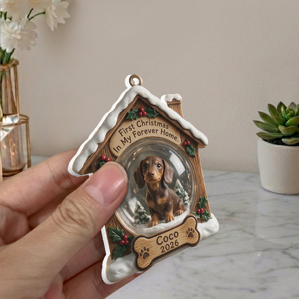 Forever Home - Personalized Dog Premium 3D Ornament