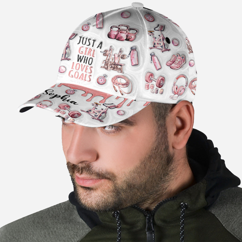 Just A Girl With Goals - Personalized Fitness Classic Cap