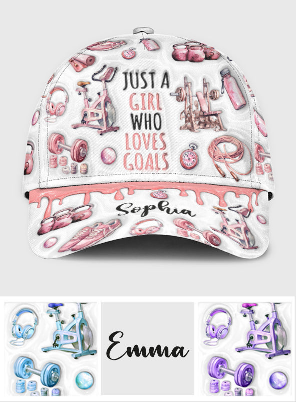 Just A Girl With Goals - Personalized Fitness Classic Cap