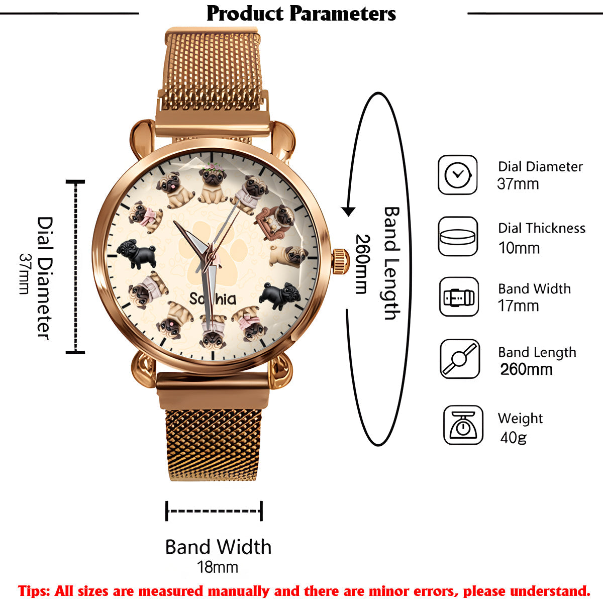 Life Is Better With My Dogs - Personalized Dog Women Hand Watch