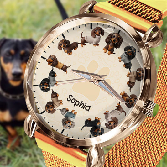 Life Is Better With My Dogs - Personalized Dog Women Hand Watch