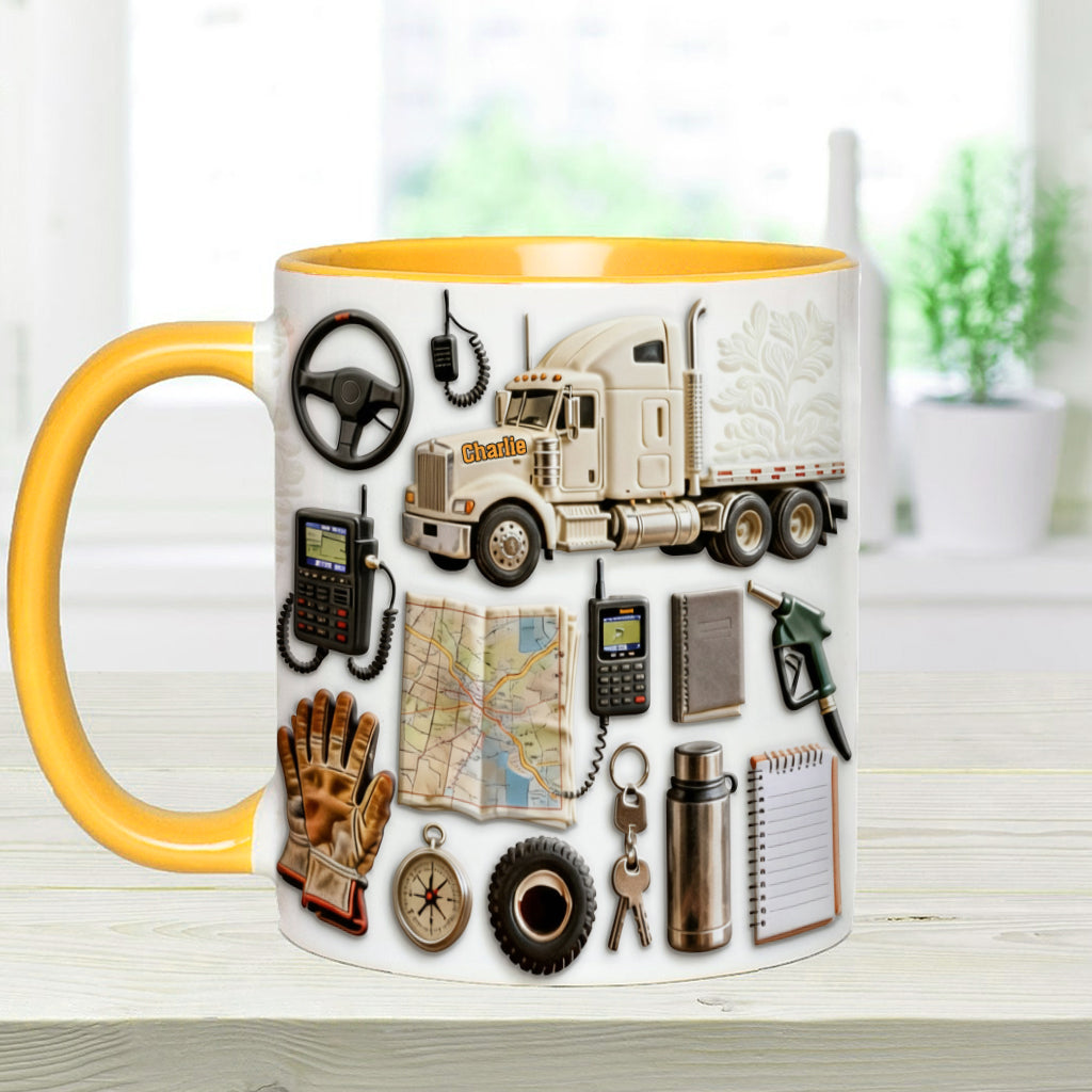Truck Driver - Personalized Trucker Accent Mug