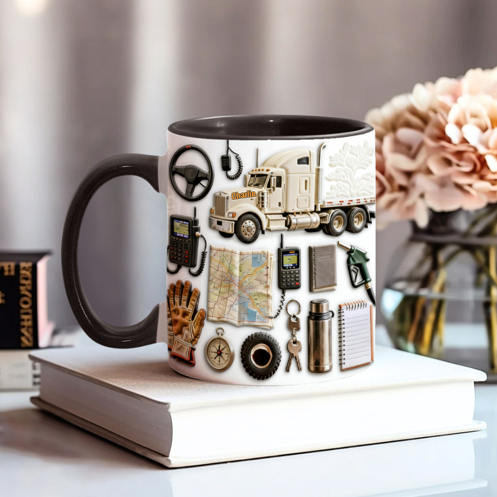 Truck Driver - Personalized Trucker Accent Mug
