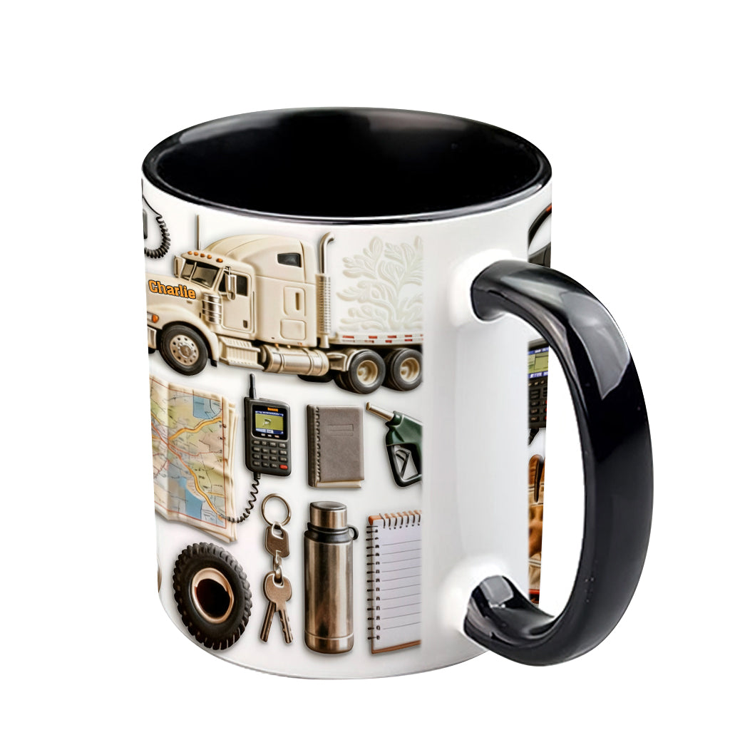 Truck Driver - Personalized Trucker Accent Mug
