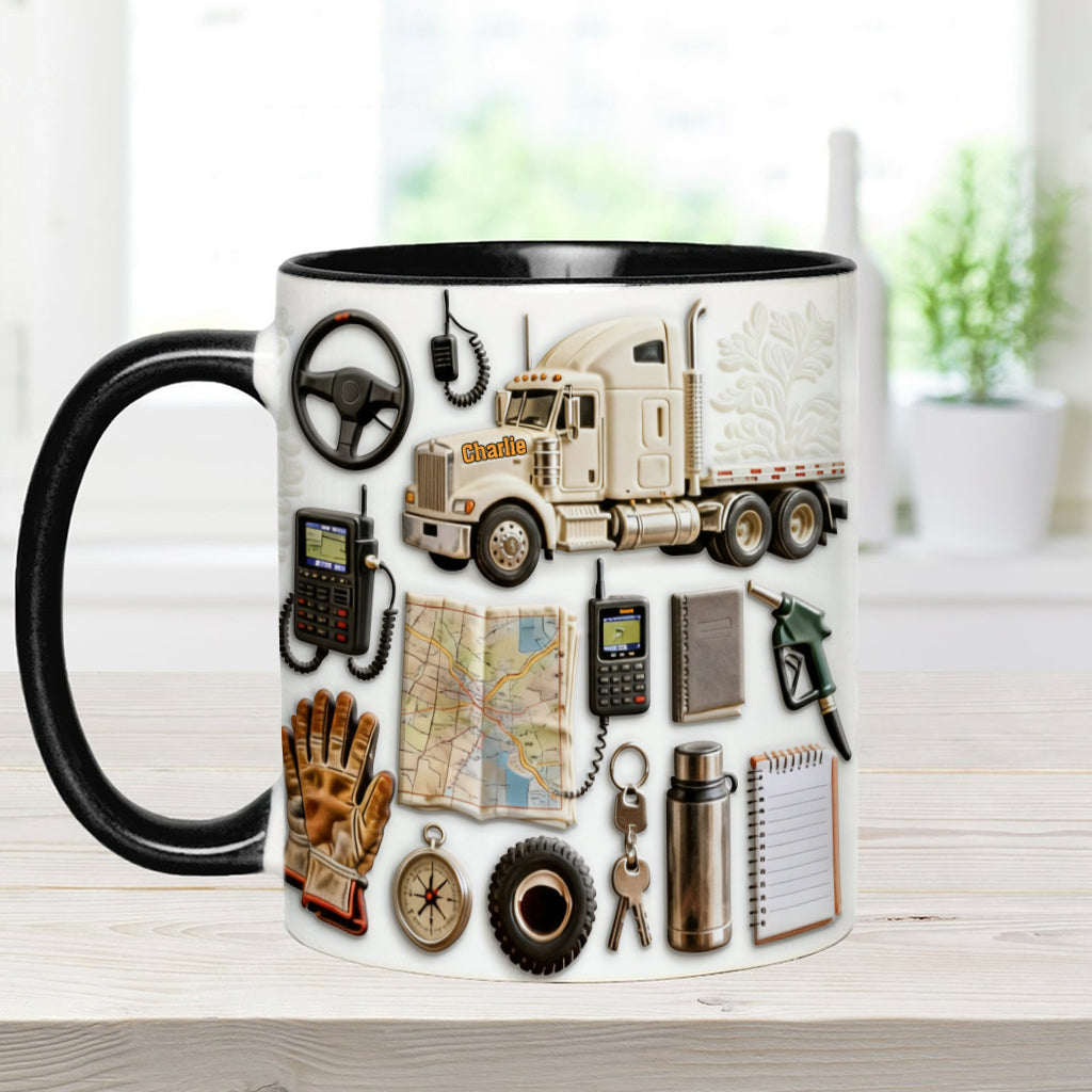 Truck Driver - Personalized Trucker Accent Mug