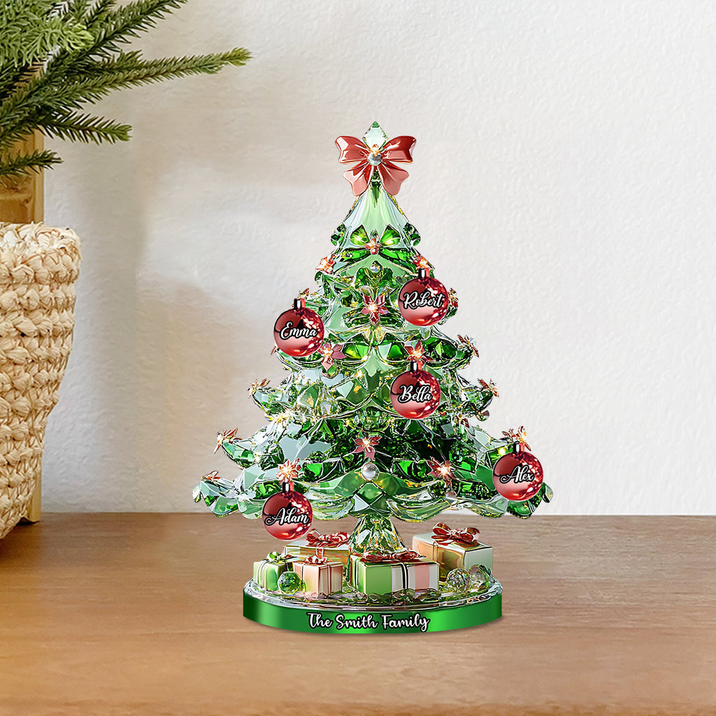 Merry Christmas - Personalized Family Custom Shaped Acrylic Plaque