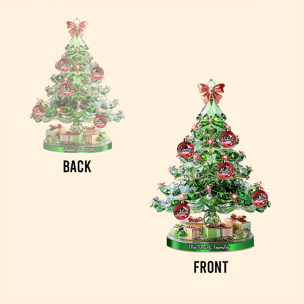 Merry Christmas - Personalized Family Custom Shaped Acrylic Plaque