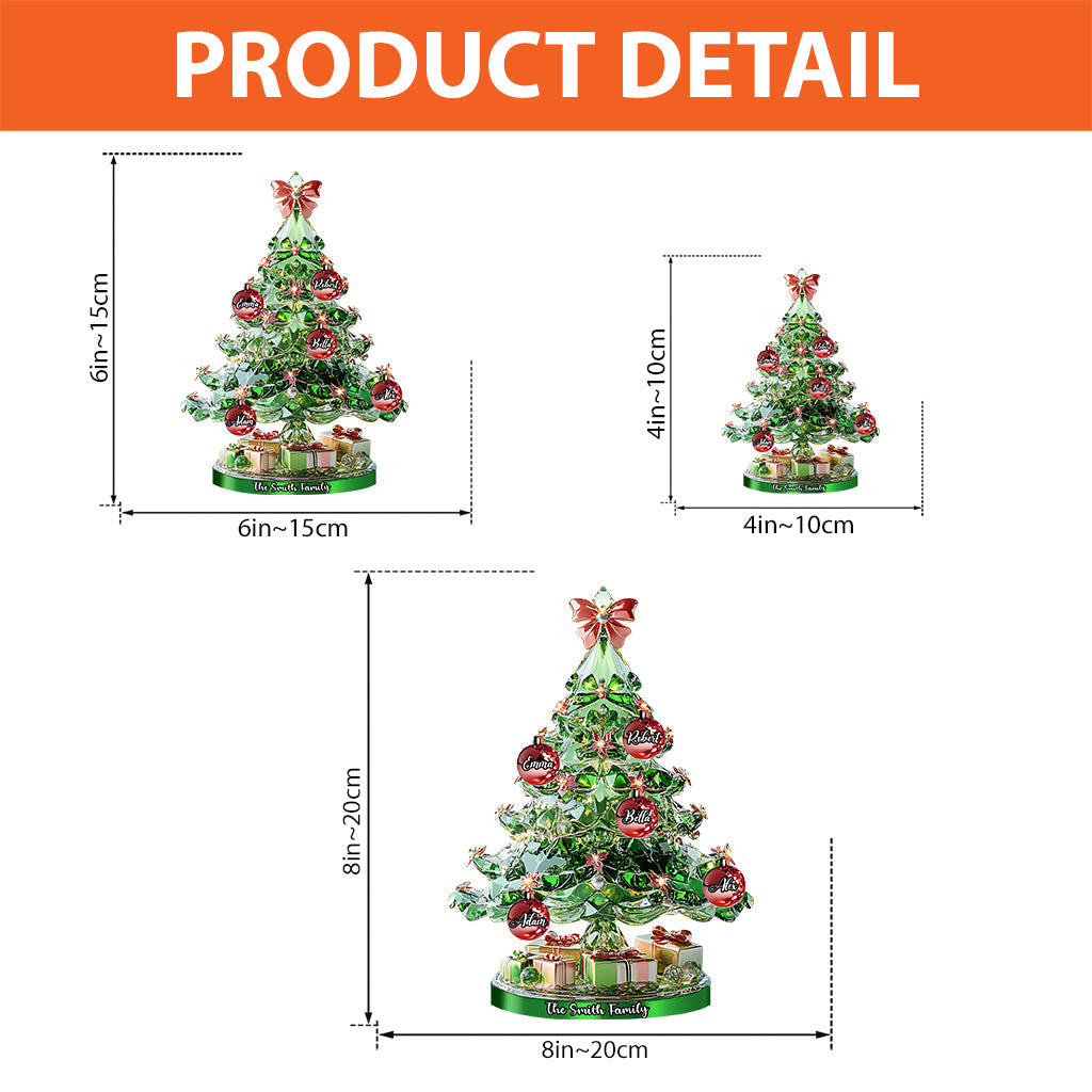 Merry Christmas - Personalized Family Custom Shaped Acrylic Plaque