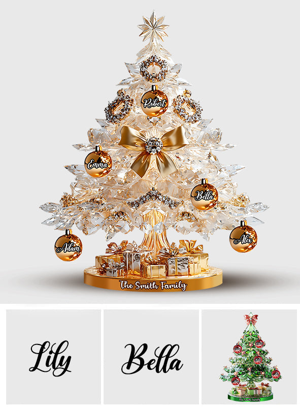 Merry Christmas - Personalized Family Custom Shaped Acrylic Plaque