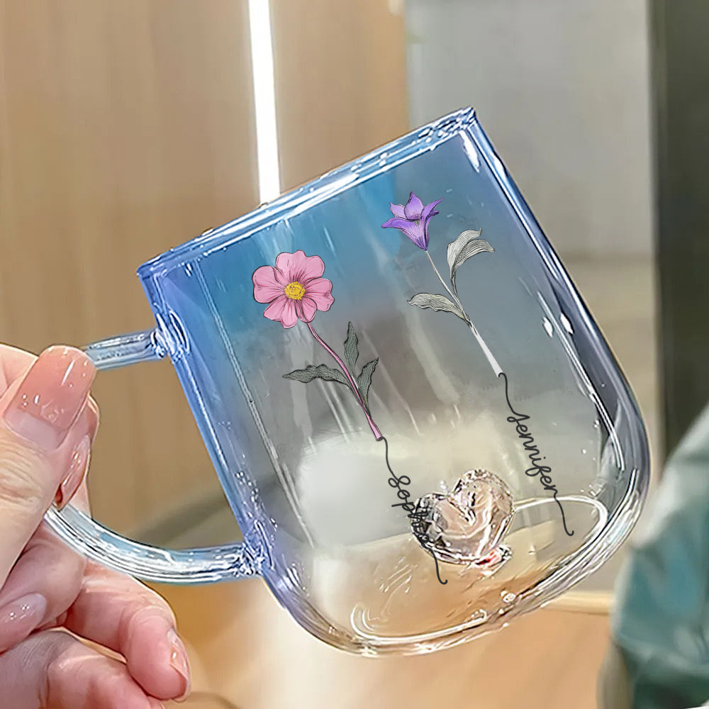 It Takes A Long Time To Grow An Old Friend - Personalized Bestie Gradient Glass Mug