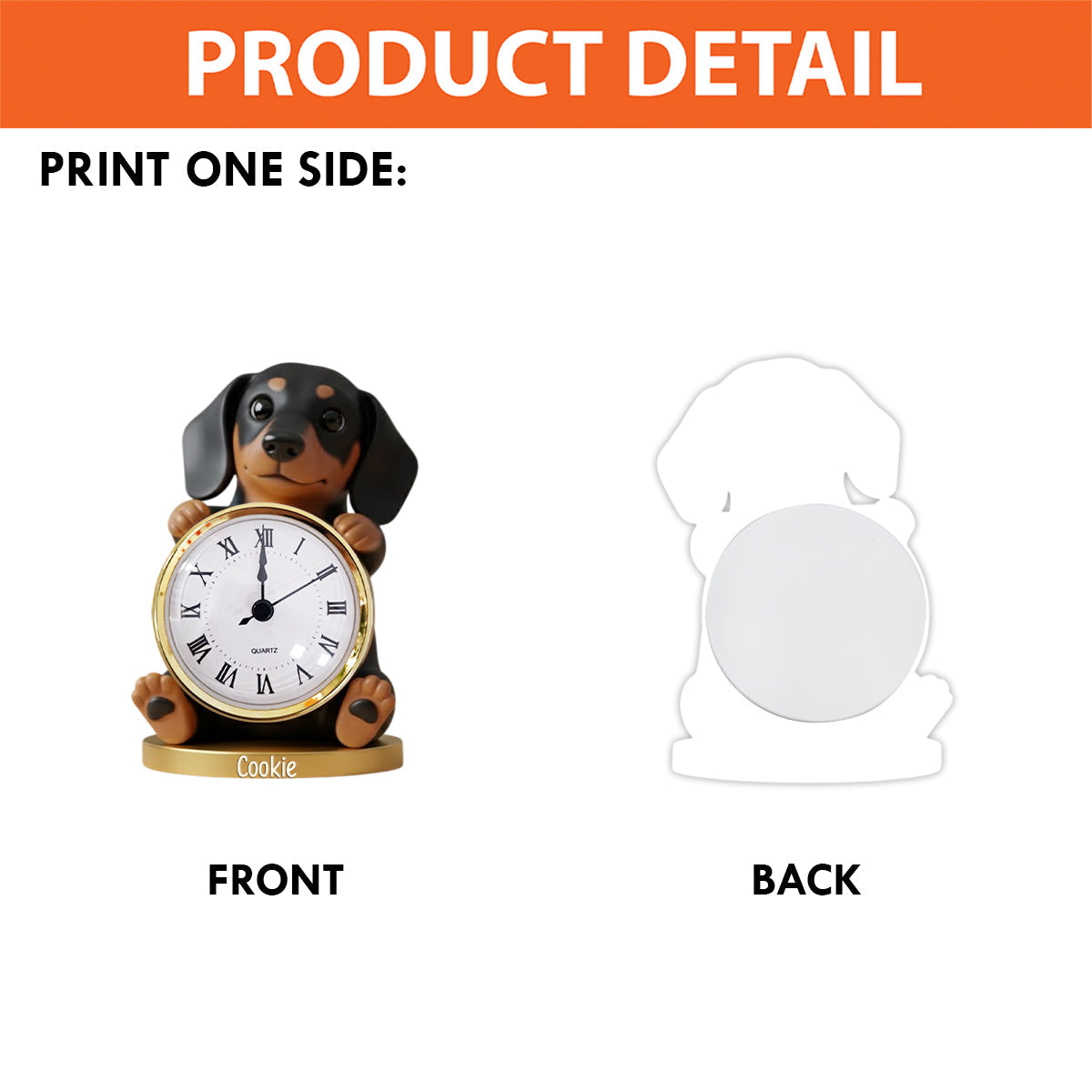 Time For A Walk - Personalized Dog Acrylic Clock Plaque