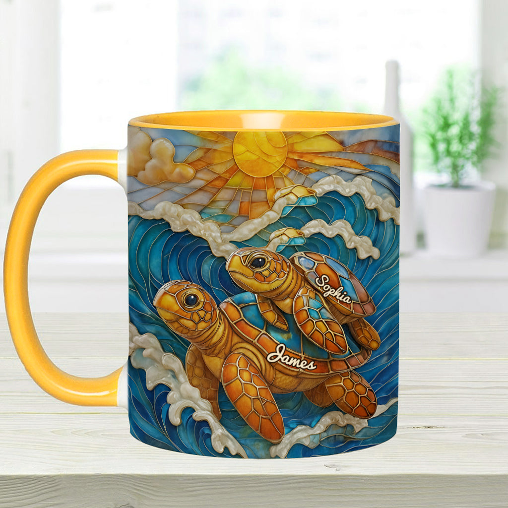 Turtle Beach Lover - Personalized Turtle Accent Mug