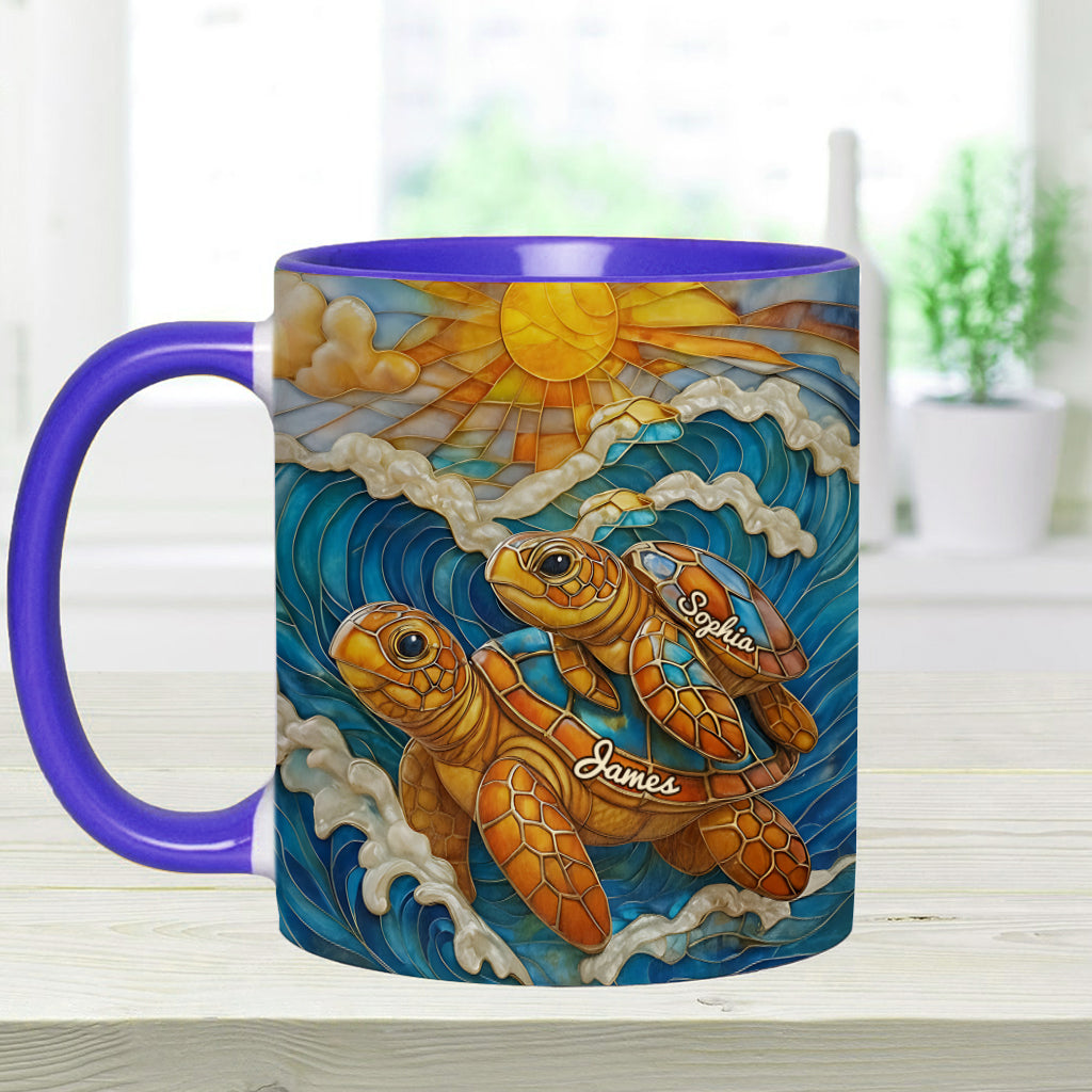 Turtle Beach Lover - Personalized Turtle Accent Mug