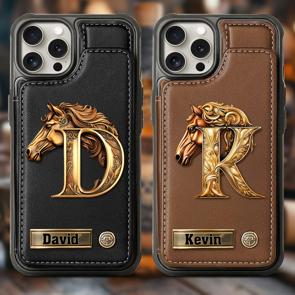 Love Horse - Personalized Horse Wallet Phone Case