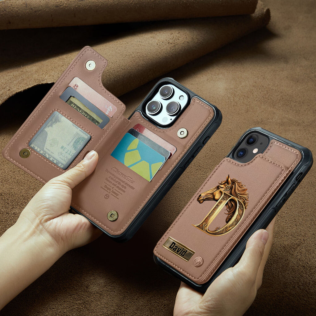 Love Horse - Personalized Horse Wallet Phone Case