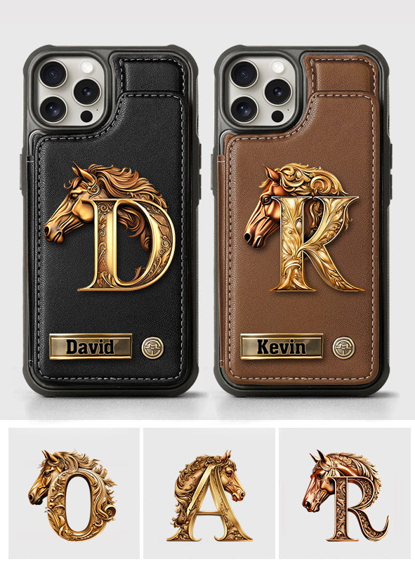 Love Horse - Personalized Horse Wallet Phone Case