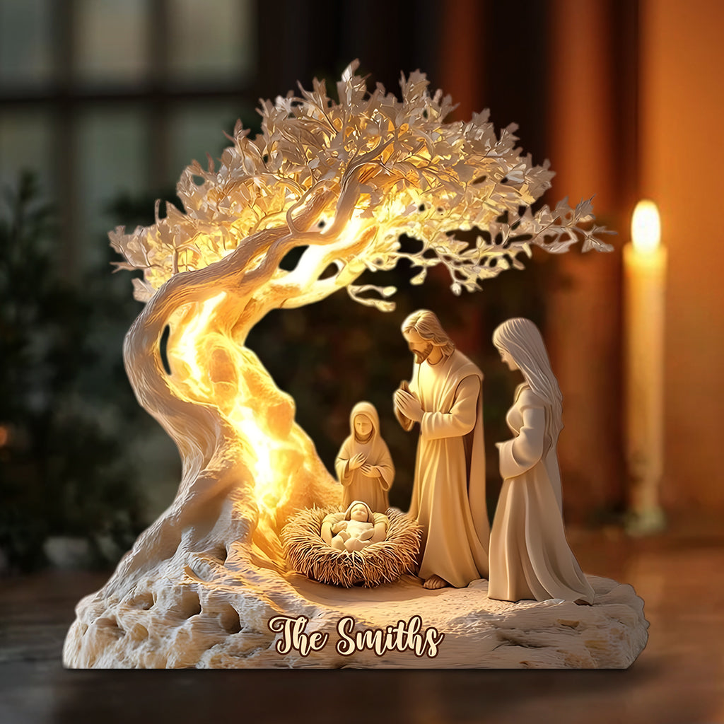 The Holy Nativity - Personalized Christian Custom Shaped Acrylic Plaque