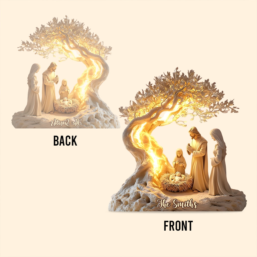 The Holy Nativity - Personalized Christian Custom Shaped Acrylic Plaque