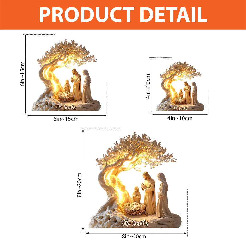 The Holy Nativity - Personalized Christian Custom Shaped Acrylic Plaque