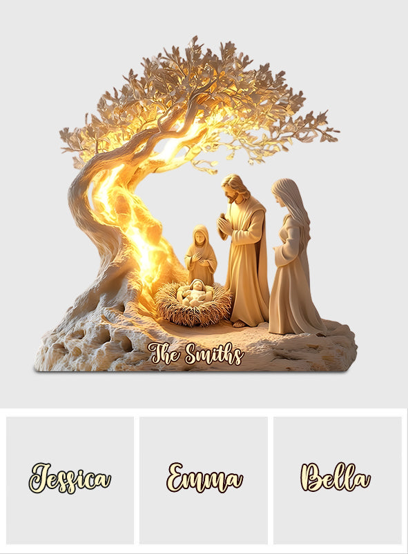 The Holy Nativity - Personalized Christian Custom Shaped Acrylic Plaque