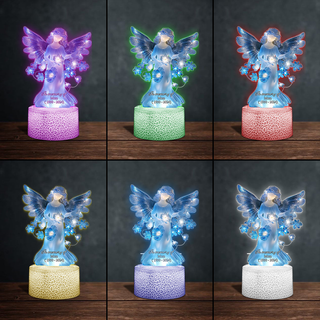 In Loving Memory Of - Personalized Memorial Shaped Plaque Light Base