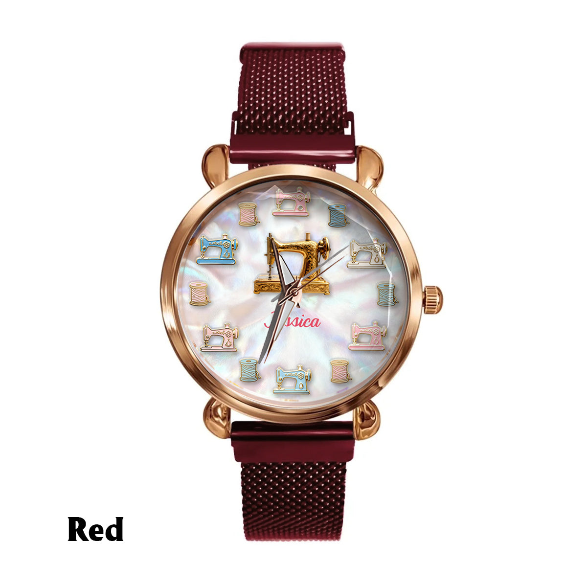 Sewing Makes Me Happy - Personalized Sewing Women Hand Watch