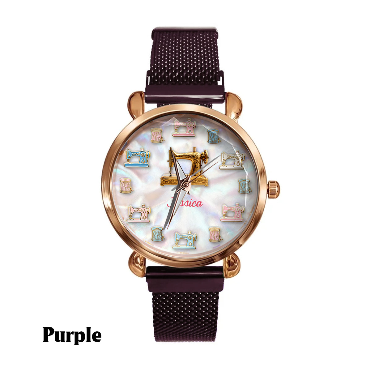 Sewing Makes Me Happy - Personalized Sewing Women Hand Watch