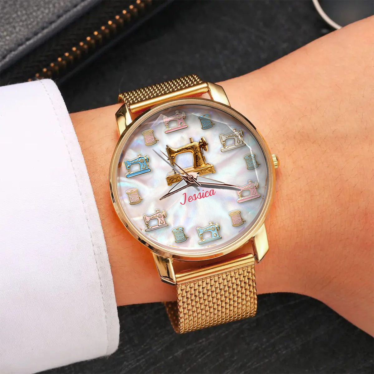 Sewing Makes Me Happy - Personalized Sewing Women Hand Watch