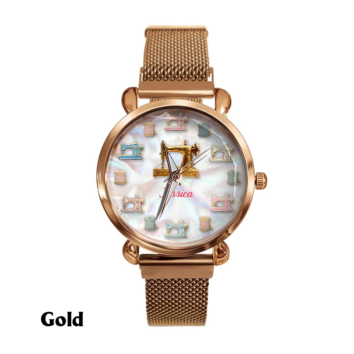 Sewing Makes Me Happy - Personalized Sewing Women Hand Watch