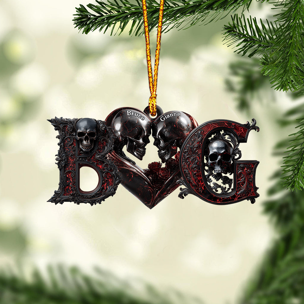 Till Death Do Us Part - Personalized Skull Ornament