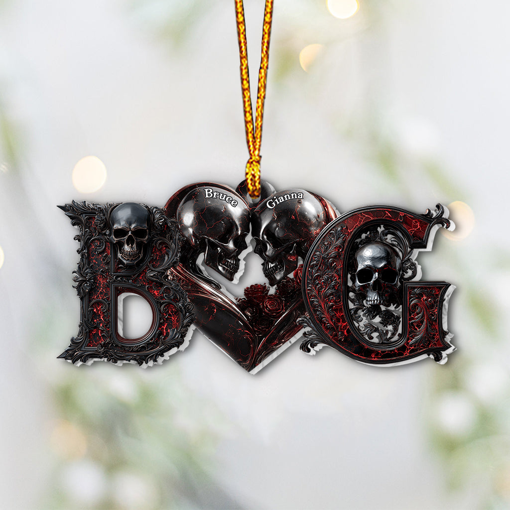 Till Death Do Us Part - Personalized Skull Ornament