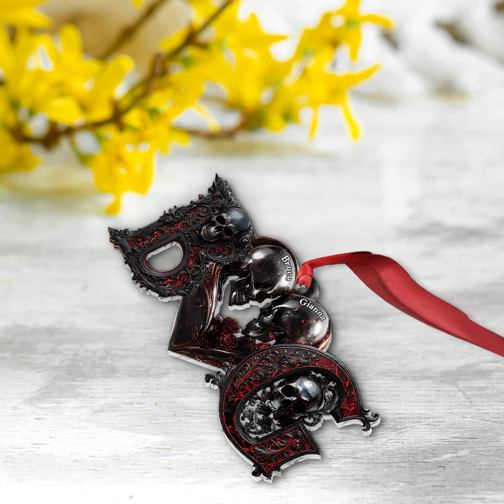 Till Death Do Us Part - Personalized Skull Ornament