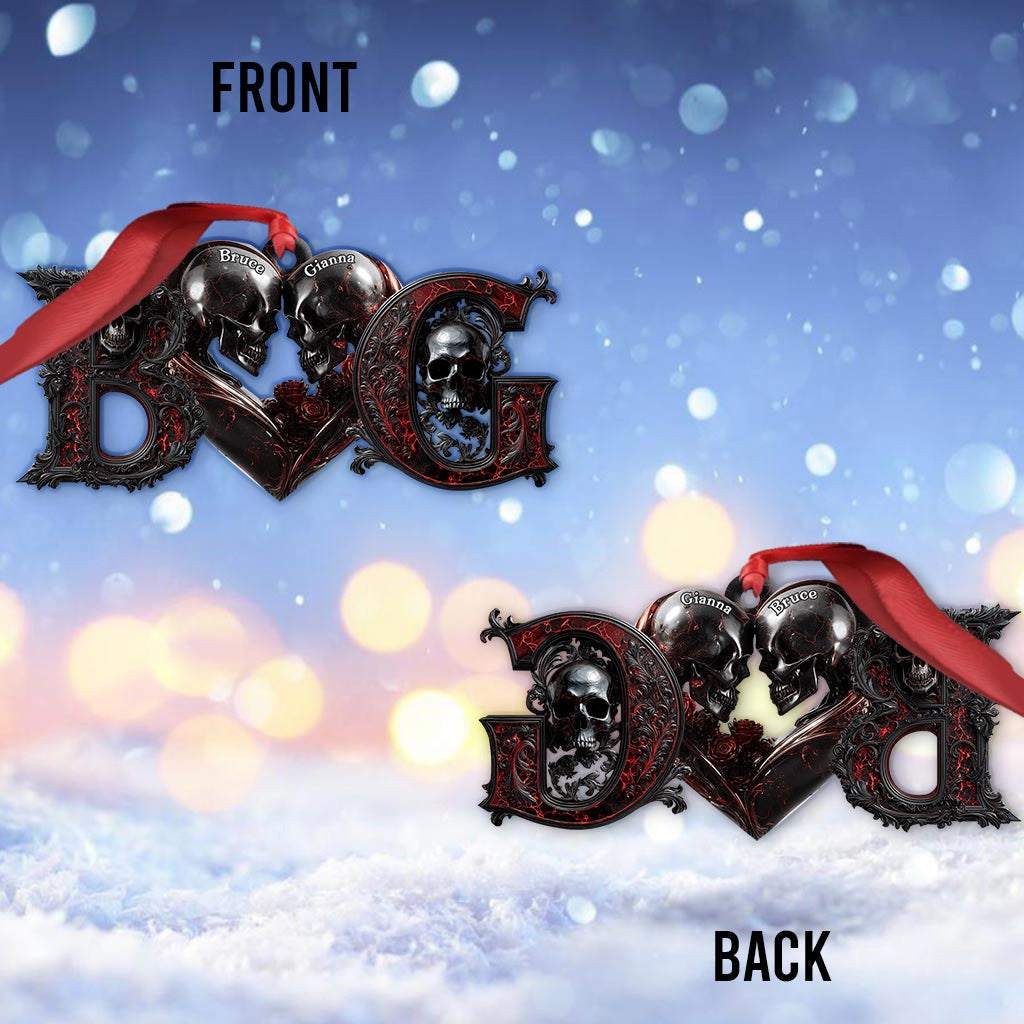 Till Death Do Us Part - Personalized Skull Ornament