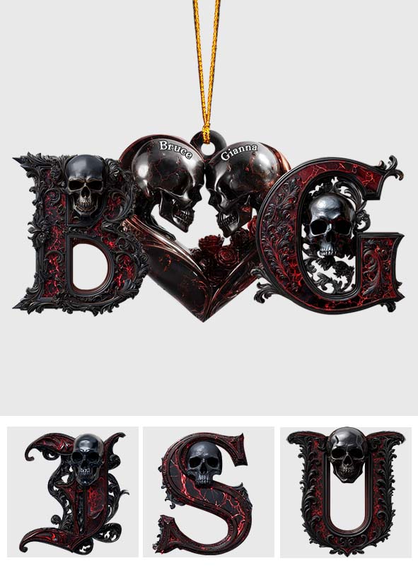 Till Death Do Us Part - Personalized Skull Ornament